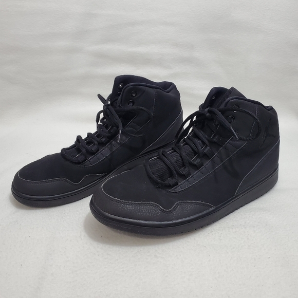 Jordan Executive Solid Black Mid Top Sneakers - Picture 3 of 6